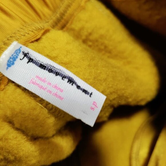 Free People Game Time Fleece Elastic Waist Wide Leg Pants Women's Size Small - Picture 10 of 16